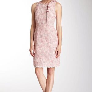 NWOT 2b Rych Pink Tweed Sleeveless Dress Size 4